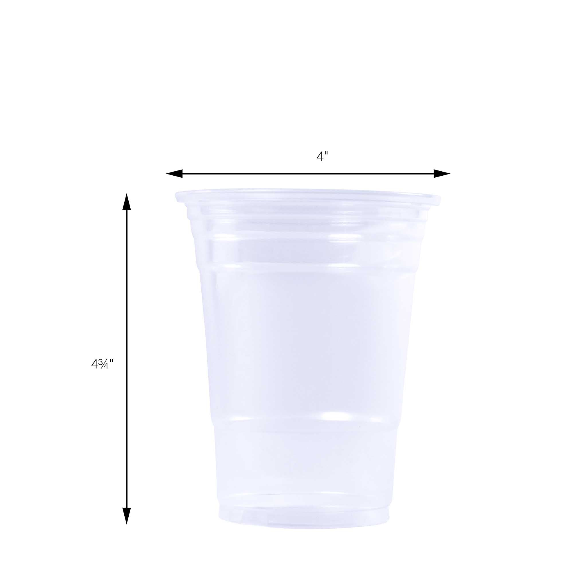 16 oz Capacity, Clear, Disposable Cold Cup - 2ERV1