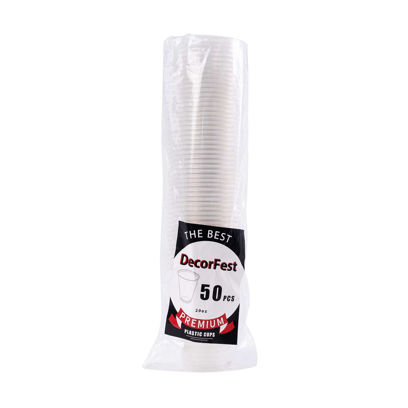 Disposable Clear Cold Cup - 20 oz. - Events and Crafts