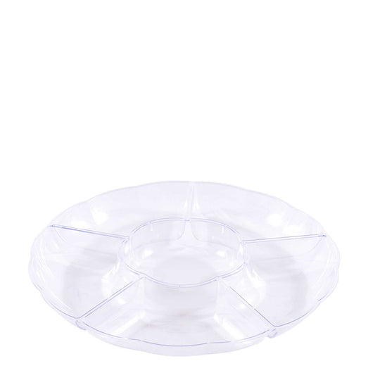 Plastic 6 Section Serving Tray