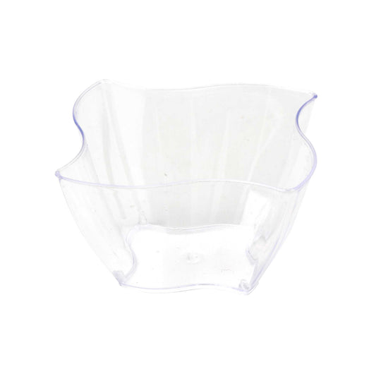 Plastic Wavy Mini Bowl - Pack of 12
