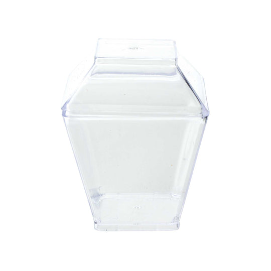 Plastic Square Mini Dessert Cup with Lid 3.5oz - Pack of 12