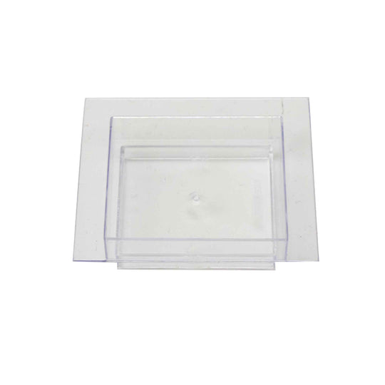Plastic Mini Raised Square Plate 2.75" - Pack of 12