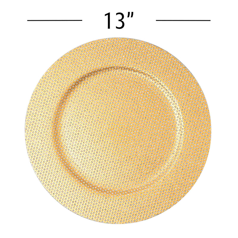 Crystal Beaded Plastic Charger Plate 13" - Set of 6 - Events and Crafts-Simply Elegant