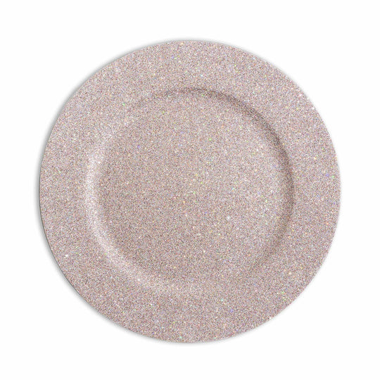 Glitter Plastic Charger Plate 13" - Multicolor