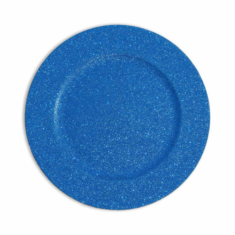 Glitter Plastic Charger Plate 13" - Set of 6 - Events and Crafts-Simply Elegant
