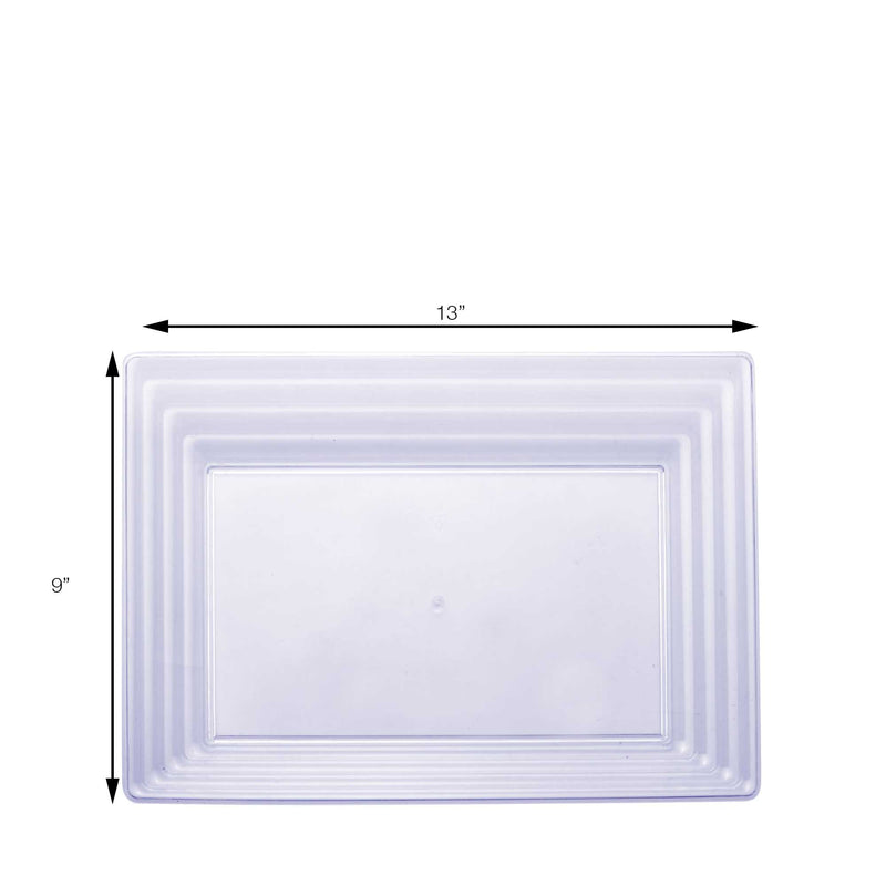 Rectangular Plastic Tray 13" x 9" - Events and Crafts-Events and Crafts