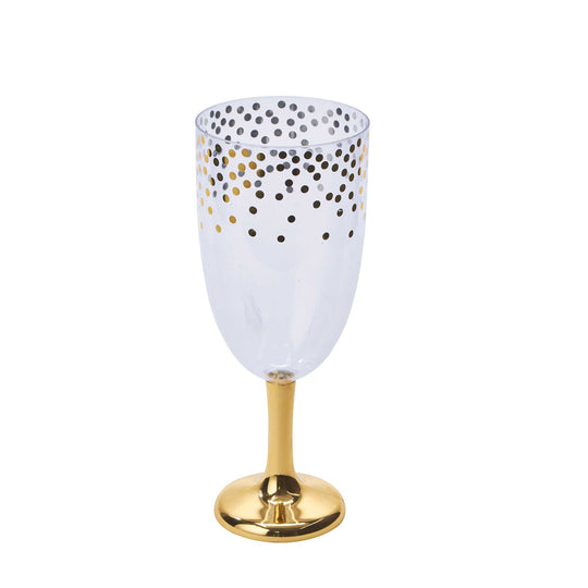 Gold Dot Giant Wine Glass