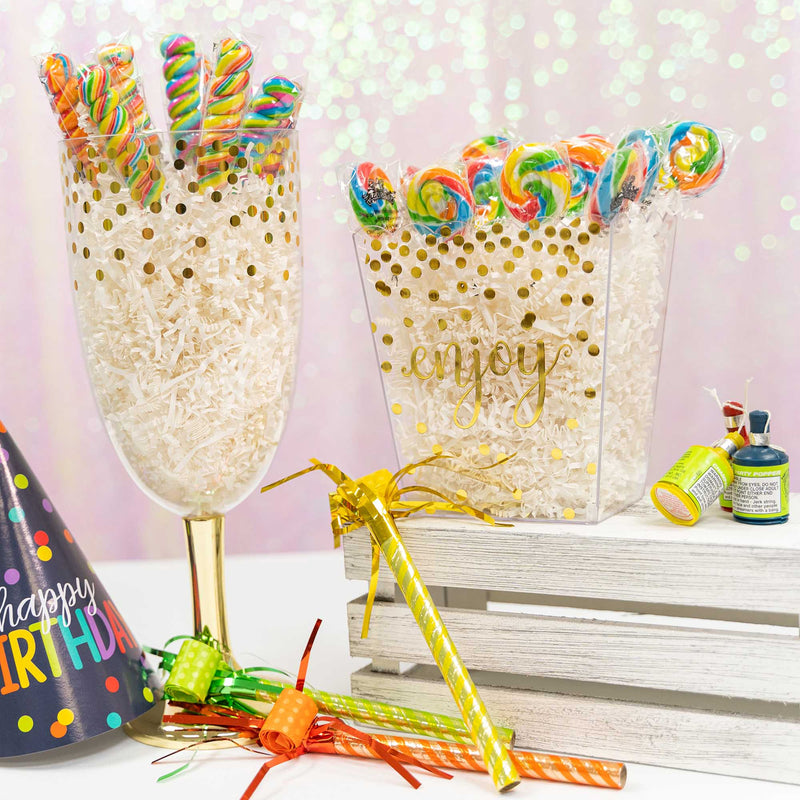 Gold Dot Giant Wine Glass - Events and Crafts-Events and Crafts