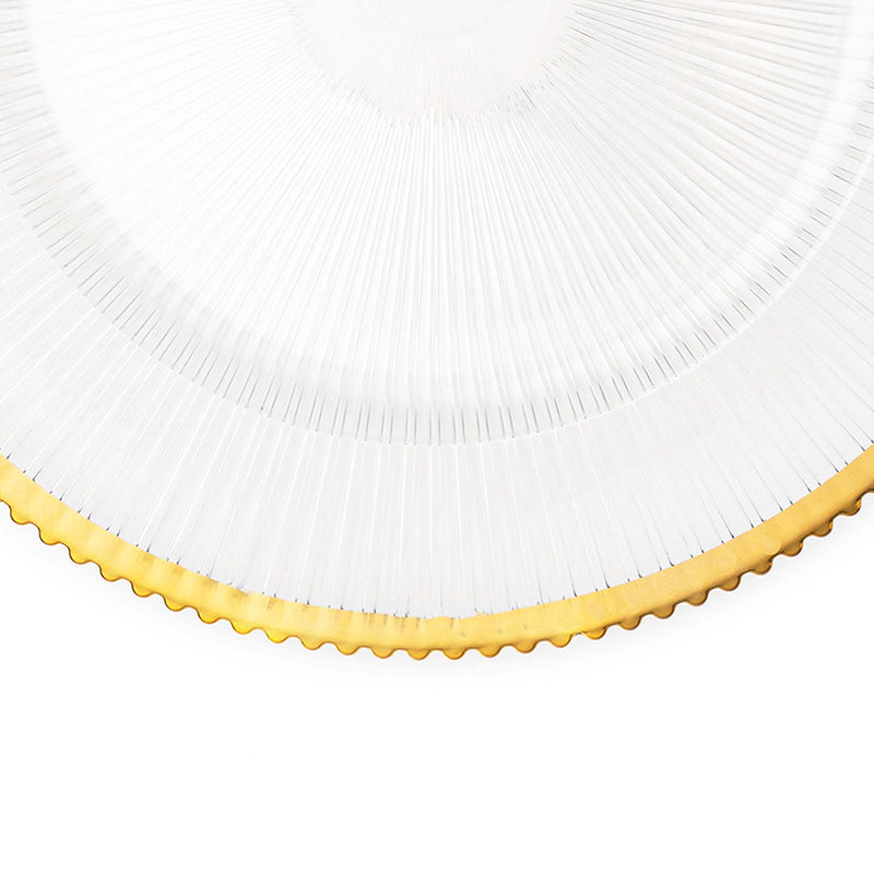 Scalloped & Beaded Edge Plastic Charger Plate 13" - Set of 6 - Events and Crafts-Simply Elegant
