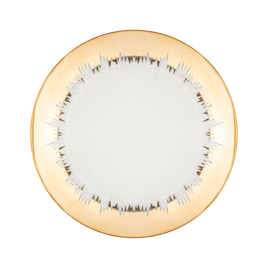 Sunburst Plastic Charger Plate 13" Gold