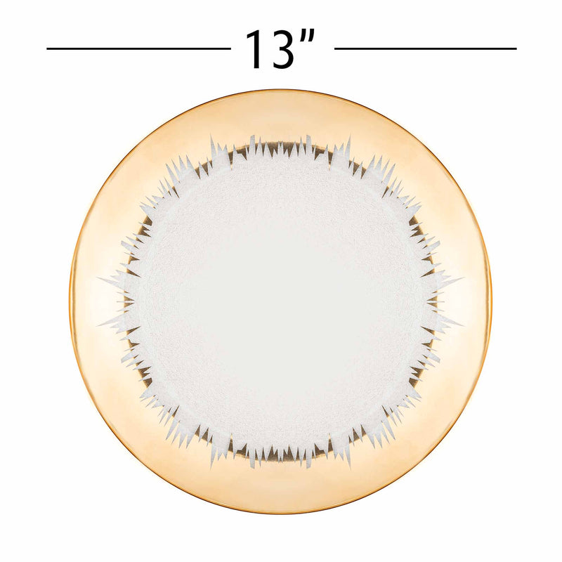 Sunburst Plastic Charger Plate 13" - Set of 6 - Events and Crafts-Simply Elegant