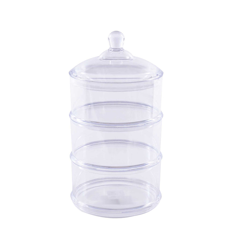 Plastic 3 Tier Candy Jar with Lid - Events and Crafts-Events and Crafts