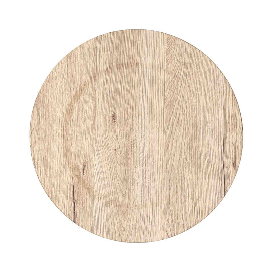 Artificial Wood Plastic Charger Plate 13" - Natural