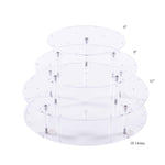Round Acrylic Cake Pop Stand - Clear Dimensions