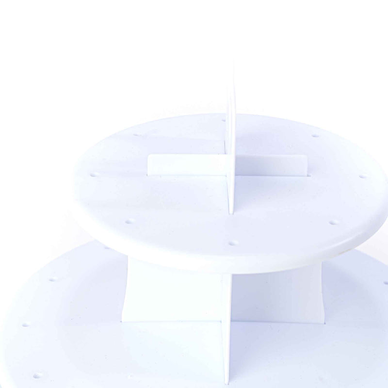 Round 3 Layer Plastic Treat Stand - White Details