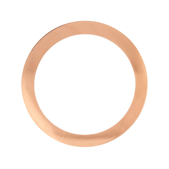 7.5" Disposable Deluxe Plastic Plate (12-Pack) with Metallic Rim - Rose Gold