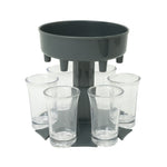1.5 oz Acrylic Shot Glass Dispenser with 6 Shot Glasse1.5 oz - 5" X 5" - Events and Crafts-Celebra
