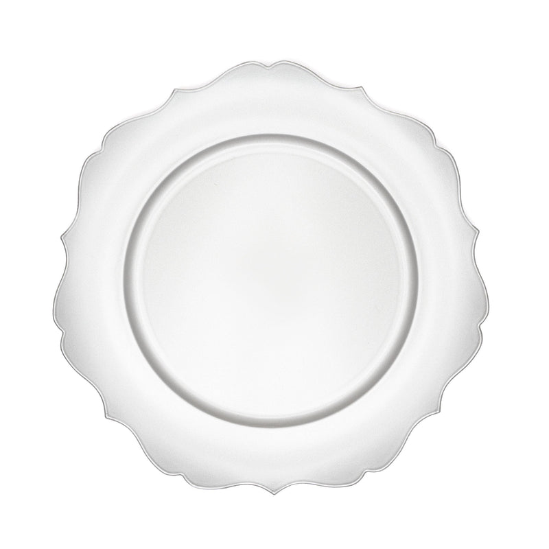 Scalloped Plastic Charger Plate 13" - Set of 6 - Events and Crafts-Simply Elegant