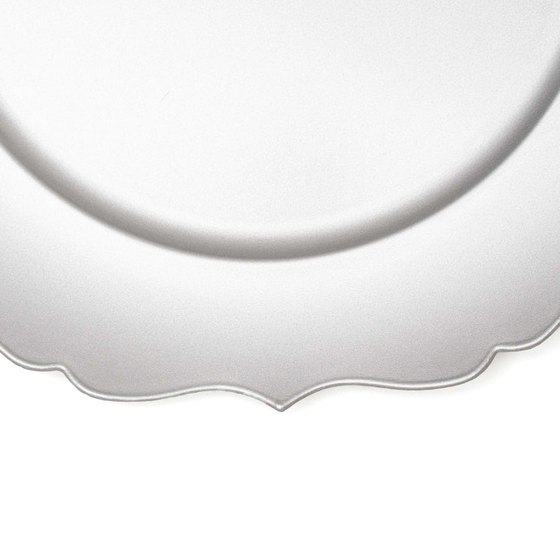 Scalloped Plastic Charger Plate 13" - Set of 6 - Events and Crafts-Simply Elegant