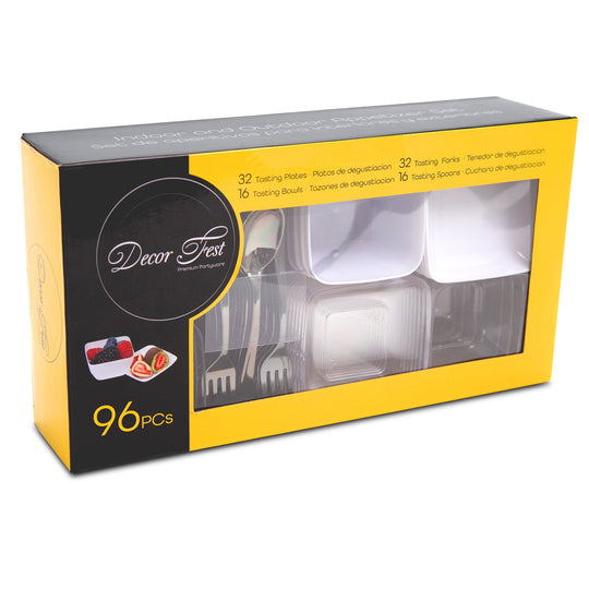 Premium Plastic Mini Appetizer & Dessert - 192 Pieces