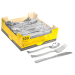 Plastic Premium Cutlery Set - 100 Pcs - Events and Crafts-DecorFest