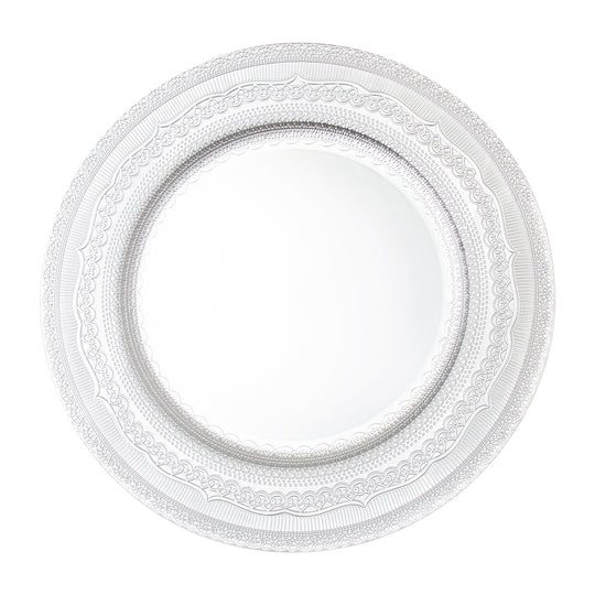 Eyelet Plastic Charger Plate 13" - Silver
