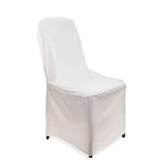 Polyester Folding Chair Covers - White