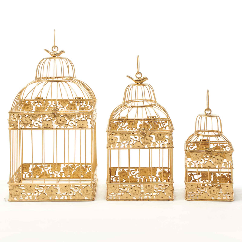 Set of 3 Square Birdcages - Events and Crafts-Events and Crafts