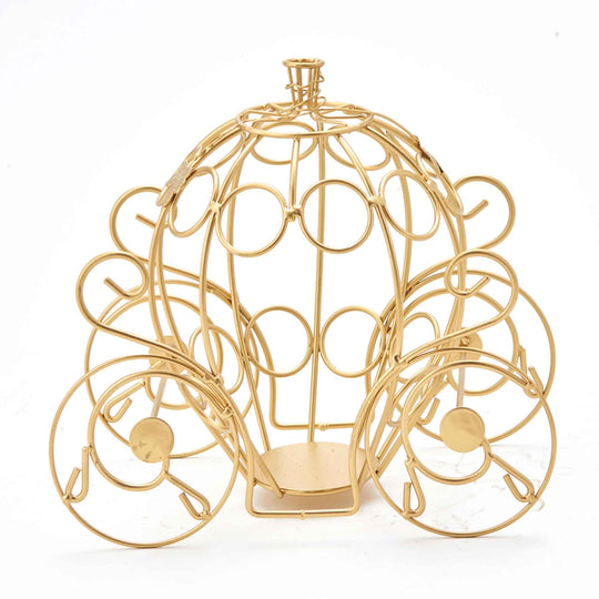 Wire Cinderella Carriage - Gold