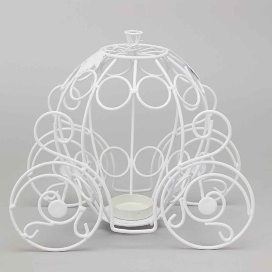 Wire Cinderella Carriage - White