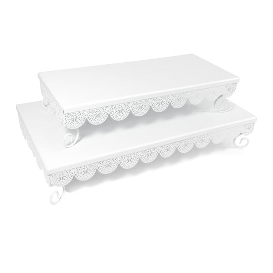 Lacey Rectangular Treat Stands - Set of 2