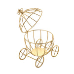 11.5 Inches Metal Pumpkin Carriage - Gold - Events and Crafts-Events and Crafts