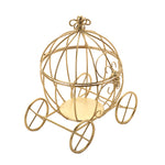 11.5 Inches Metal Pumpkin Carriage - Gold - Events and Crafts-Events and Crafts