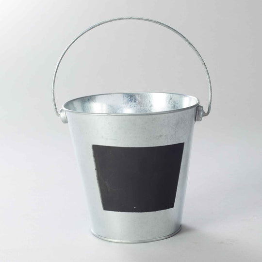 Metal Pail with Chalkboard