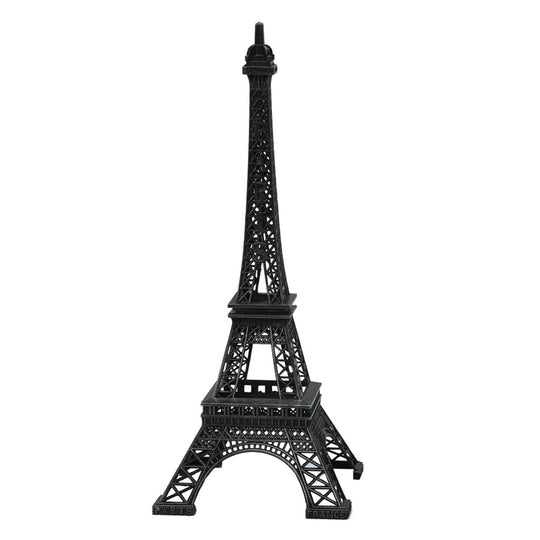 Metal Eiffel Tower Sculpture 20" Tall - Black