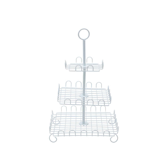 3 Layer Square Wire Treat Stand