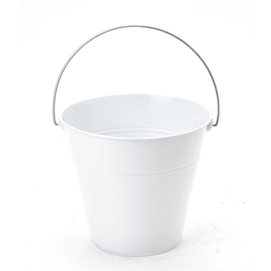 Extra Large Metal Bucket - White