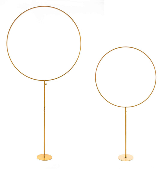Metal Hoop Set - Gold - Set of 2