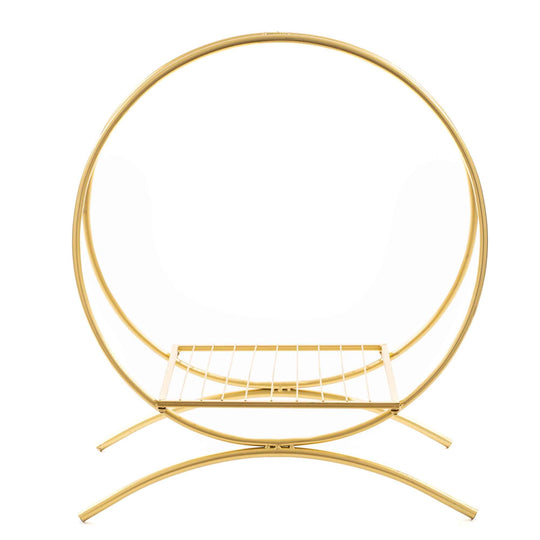 Floral Twin Hoop Centerpiece 24" - Gold