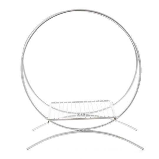 Floral Twin Hoop Centerpiece 24" - Silver