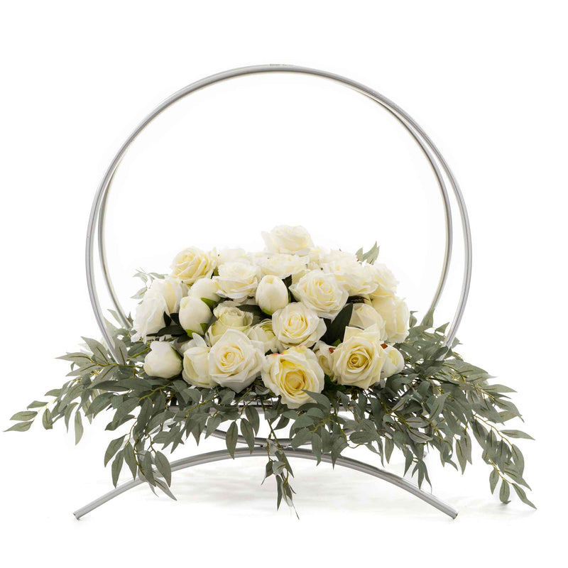 Large Floral Hoop Centerpiece - Events and Crafts-Events and Crafts