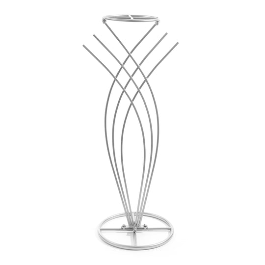 Wave Floral Stand - 42 Inch-Silver