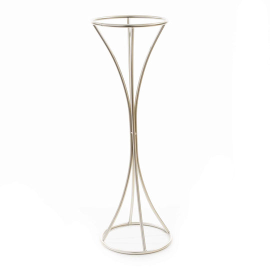 Geometric Floral Riser - 28 Inch-Silver