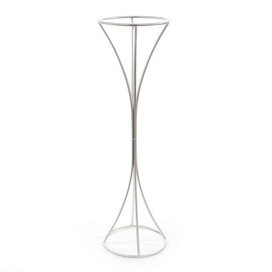 Geometric Floral Riser - 40 Inch-Silver