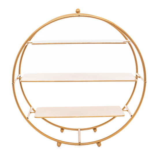 Metal 3 Tier Dessert Stand Wheel - Gold