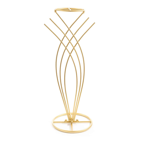 Wave Floral Stand - 36 Inch-Gold