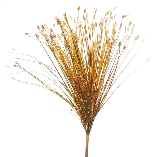 Metallic Onion Grass Spray Pick - Gold