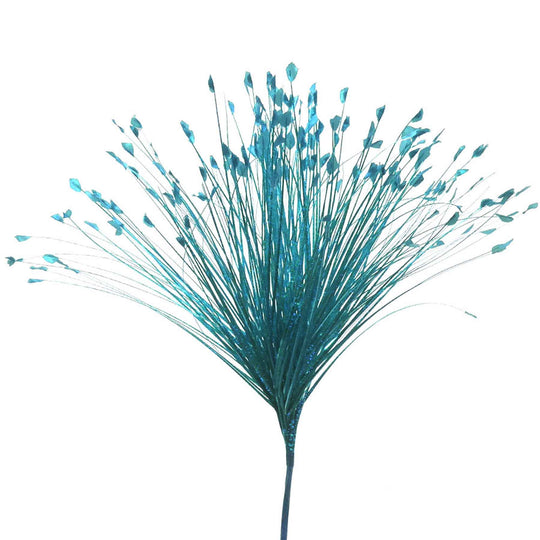 Metallic Onion Grass Spray Pick - Turquoise