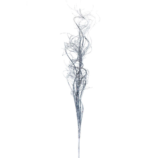 Glitter Twig Pick-Silver