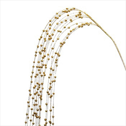 Glitter Hanging Berry Spray Pick - Gold